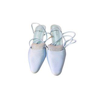 Nasty Girl Blue Gladiator Heels Women Size 5